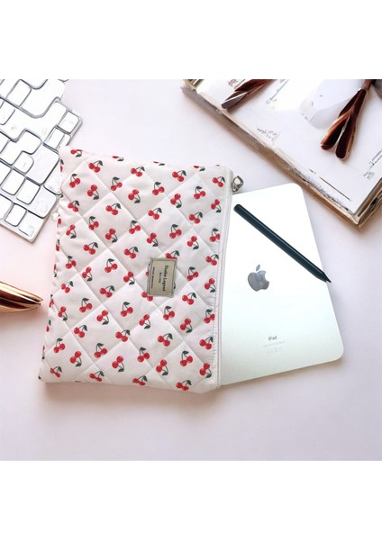 Kiraz Desenli Laptop Tablet Çantası 11 Inç 12 Inç Uyumlu fiyatları