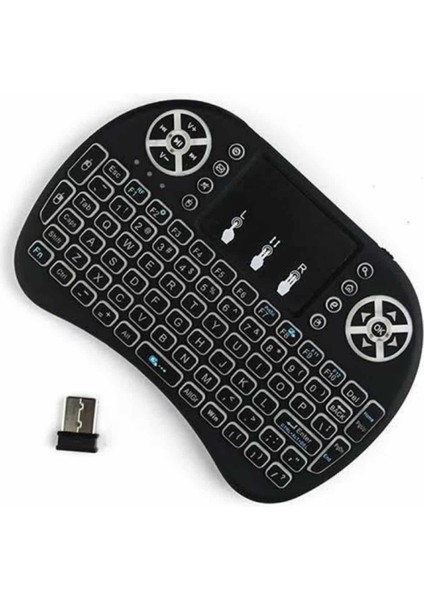 bulurum kablosuz türkçe q klavye rgb ışıklı televizyon ps3 dokunmatik mouse fiyatları