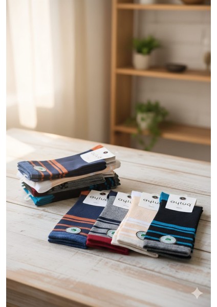 Pamuk Bayan Soket Çorabı, Kışlık, Asorti 36-40 Numara 12 Li Kutu Asorti modelleri