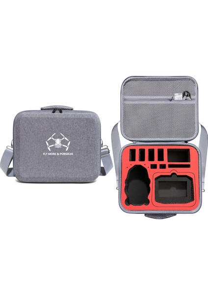 Djı Mini 4 Pro Drone Taşıma Çantası Darbeye Dalı Saklama Omuz Çantası - Kırmızı Astar (Yurt Dışından)