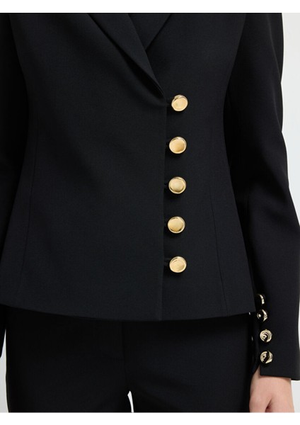 Düğme Detaylı Ceket Siyah 11945138001 fiyatları