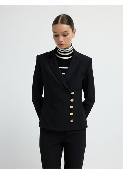 Düğme Detaylı Ceket Siyah 11945138001 fırsatları