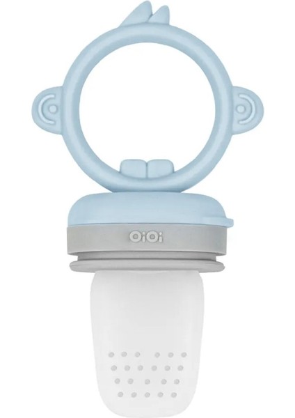 Silikon Püre Meyve Sebze Emziği Mineral Blue Powder Grey