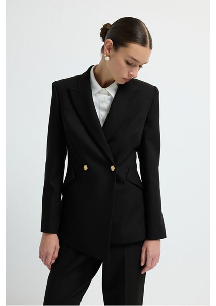 Asimetrik Ceket Siyah 11942100004 fırsatları