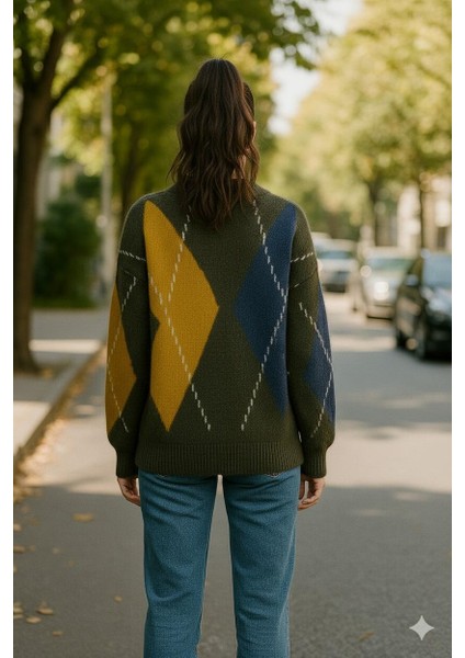 Bisiklet Yaka Baklava Desen Yumoş Kalın Kazak fiyatları