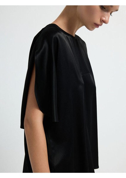 Kısa Kollu Bluz Siyah 11545762000 fiyatları