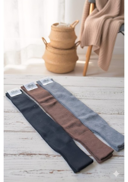 Yün Dizüstü Bayan Çorap 3 Lü Setler 36-41 Numara