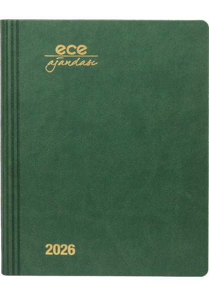 Ece-Marmaris Yeşil Çizgili Günlük 12X16 2026