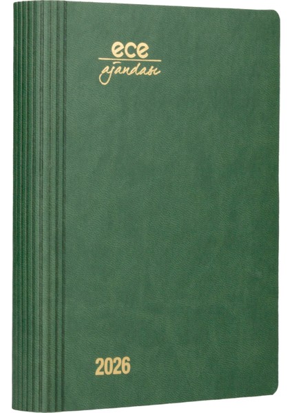 Ece-Marmaris Yeşil Çizgili Günlük 12X16 2026 modelleri
