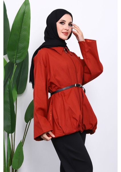 Kiremit Pileli Astarlı Gabardin Ceket modelleri