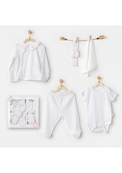 AC24650 Newborn Have A Nice Day 5li Hastane Çıkış Seti White