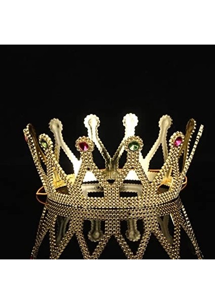 Rönesans Kostümlü Kraliyet Ortaçağ Altın Gold Kraliçe Prenses Tacı fırsatları