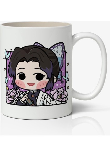 Iblis Keser Chibi Anime Temalı Beyaz Porselen Kupa Bardak