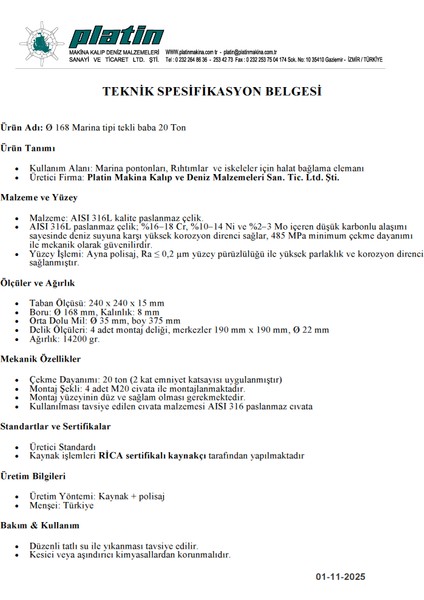 316 L Krom Baba Marina ve Rıhtımlar Için 20 Ton Bollard fırsatları