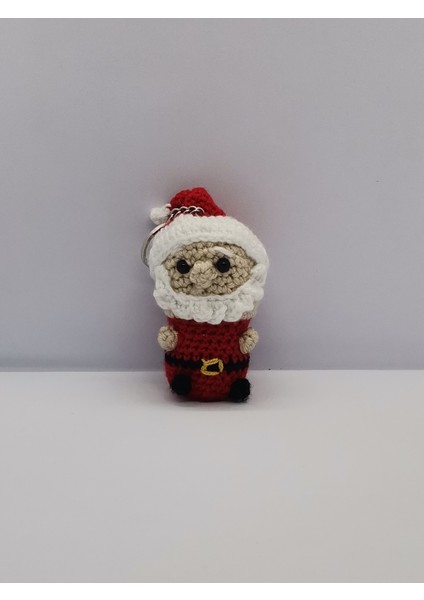 Amigurumi Noel Baba Anahtarlık & Çanta Süsü El Yapımı Organik