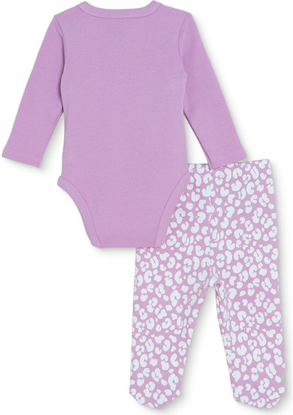 Kız Bebek Zıbın Body-Patikli Alt Interlok Bisiklet Yaka Uzun Kol Patikli Paça fiyatları