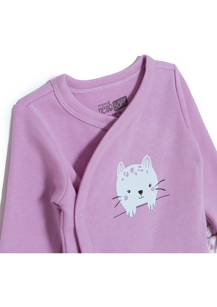 Kız Bebek Zıbın Body-Patikli Alt Interlok Bisiklet Yaka Uzun Kol Patikli Paça modelleri