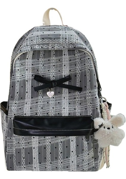 Polka Noktalı Kolej Tarzı Sırt Çantası Sevimli Ortaokul ve Lise Kızları Okul Çantası (Yurt Dışından)