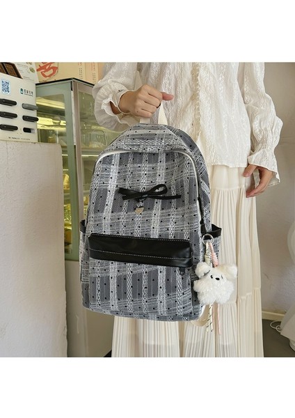 Polka Noktalı Kolej Tarzı Sırt Çantası Sevimli Ortaokul ve Lise Kızları Okul Çantası (Yurt Dışından) modelleri