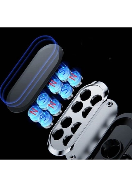 Yapışkanlı Mıknatıslı 360 Derece Dönebilen Araç Içi Telefon Tutucu Dikey ve Yatay Kullanılır Gri Cn fırsatları