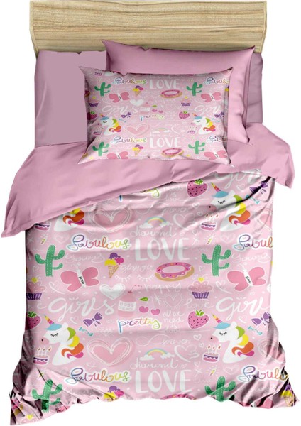 Dijital Baskılı 3D Pamuklu Yenidoğan Bebek Nevresim Takımı Girl Love fiyatları