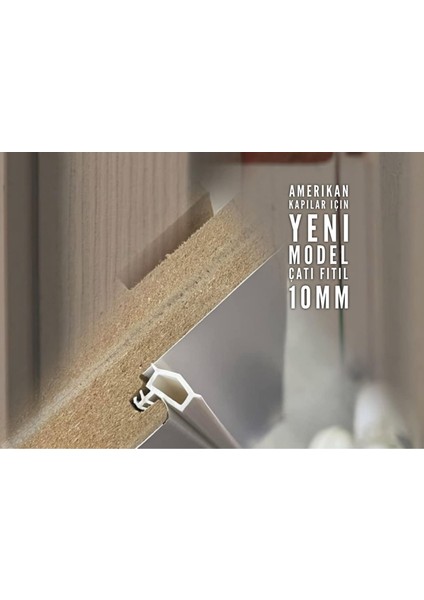 Amerikan Kapı Fitili 25MT Kanatlı Çatı Tipi Fitil Beyaz 10MM Çift Kanatlı Üretim