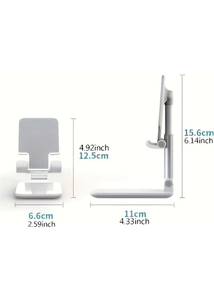 Masa Üstü Tablet ve Telefon Tutucu Çok Fonksiyonlu Taşınabilir Telefon Tutucu, Beyaz Plastik Cn fırsatları