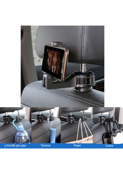 Çok Amaçlı Askılık Araba Araç Içi Cep Telefonu Tutucu Poşet Torba Çanta Pet Şişe Tutucu Siyah