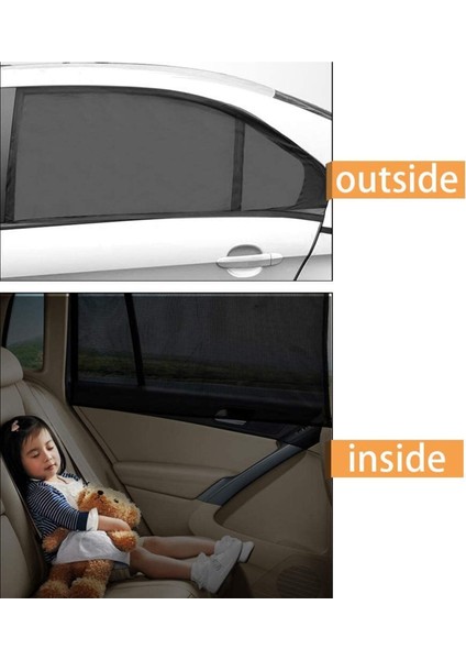 2 Li Oto Cam Güneşlik Araba Gölgelik Perde Araç Içi Yan Cam Pencere Güneşliği Arka Cam Kılıfı Örtüsü fiyatları