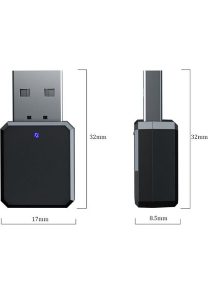 Ses Alıcı Adaptörü Bluetooth Uyumlu 5.1 Çift Çıkışlı Aux USB Alıcı Adaptör Cn fiyatları