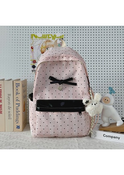 Polka Noktalı Kolej Tarzı Sırt Çantası Sevimli Ortaokul ve Lise Kızları Okul Çantası (Yurt Dışından) fiyatları