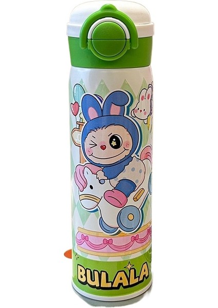 Termos Bardak Karikatür Çift Içecek Zıplama Bardak Büyük Kapasiteli 316 Paslanmaz Çelik Pipetli Bardak Çocuk Su Isıtıcısı (Yurt Dışından)