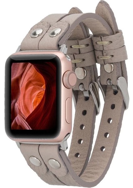Apple Watch Uyumlu Deri Kordon Ely Double Tour St Erc3