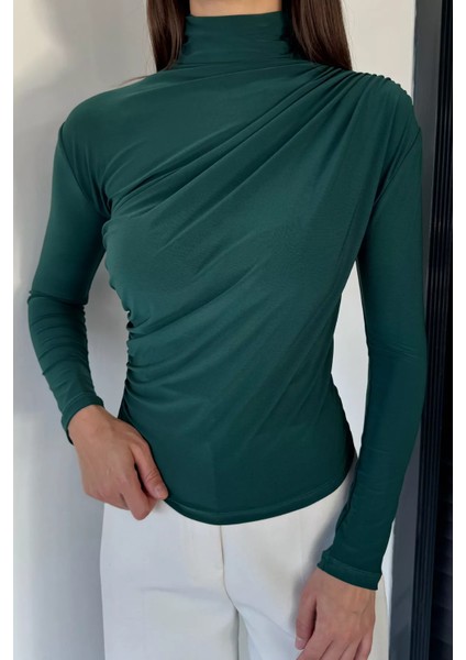 Omuz ve Bel Drapeli Uzun Kol Bluz P-00012516 modelleri