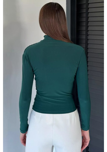 Omuz ve Bel Drapeli Uzun Kol Bluz P-00012516 fırsatları