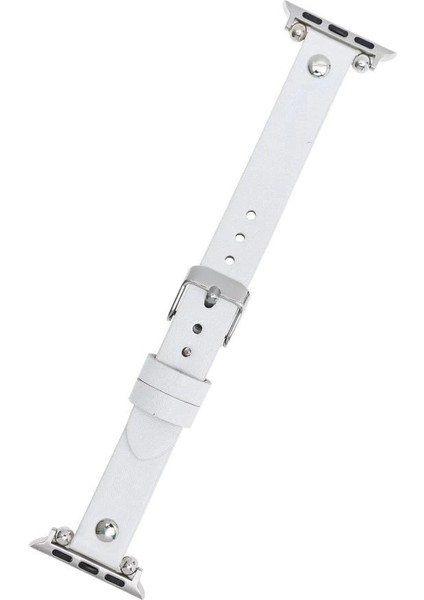Apple Watch Uyumlu Deri Kordon 38-40-41MM St F3 Beyaz modelleri