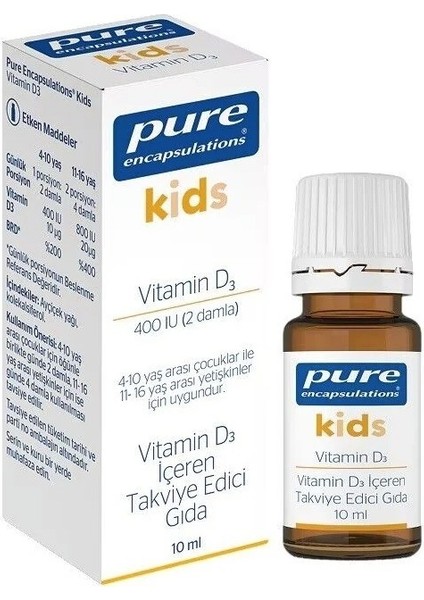 Kids Vitamin D3 400 Damla 10 ml