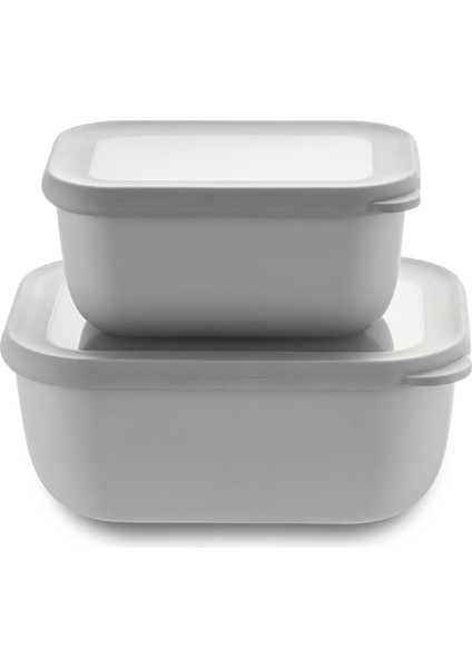 Lora 2'li Saklama Kabı Gri