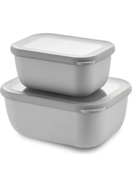 Lora 2'li Saklama Kabı Gri