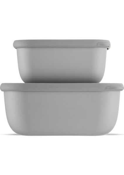 Lora 2'li Saklama Kabı Gri