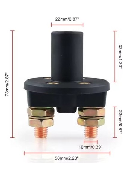 MR-275 Akü Devre Kesici Şalteri 100A 2p 12-48V On-Off 100 Amper M10 fırsatları