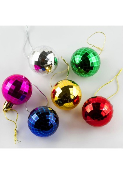 6 Adet Kesik Küçük Cici Top Yılbaşı Ağaç Süsü