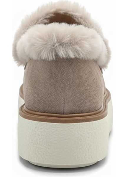 Bej Süet Kadın Hakiki Deri Bot 597.1421