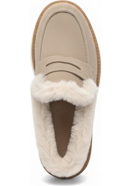 Bej Süet Kadın Hakiki Deri Bot 597.1421