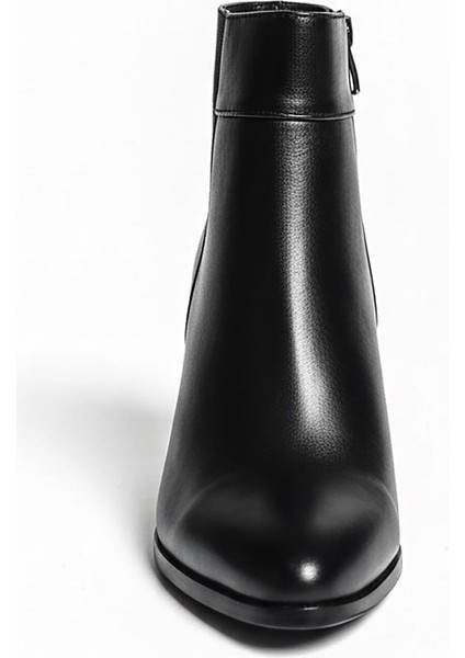 Siyah Kadın Hakiki Deri Topuklu Bot 039.150 fırsatları