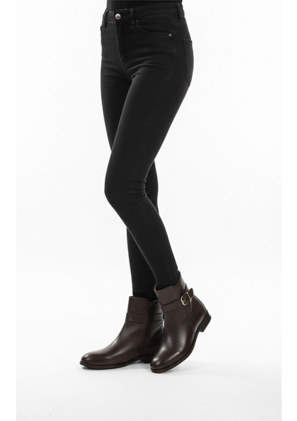 Kahverengi Kadın Hakiki Deri Bot 645.48814