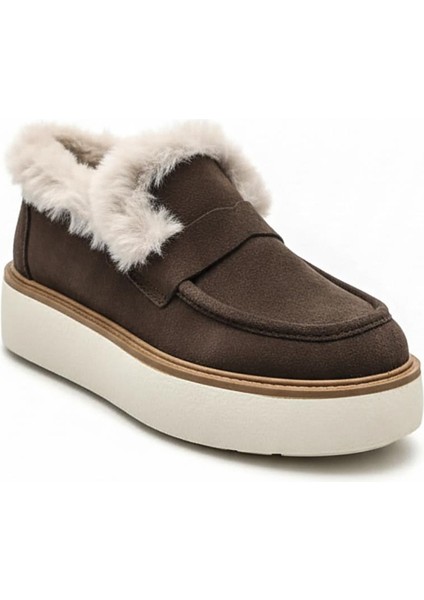 Kahverengi Süet Kadın Hakiki Deri Bot 597.1421