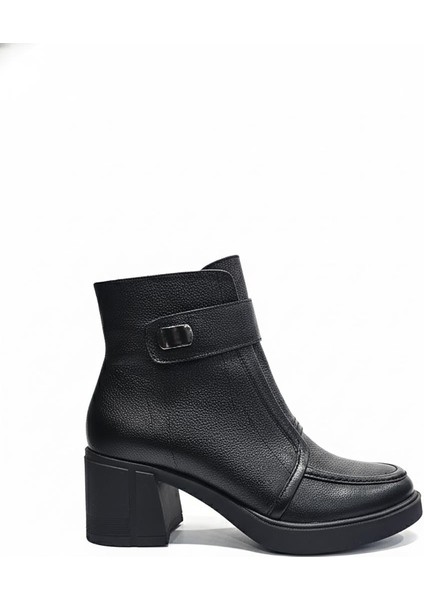 Siyah Kadın Hakiki Deri Topuklu Bot 039.1101 fiyatları
