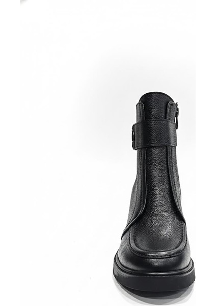 Siyah Kadın Hakiki Deri Topuklu Bot 039.1101 fırsatları