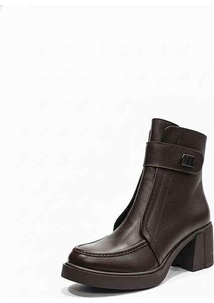 Kahverengi Kadın Hakiki Deri Topuklu Bot 039.1101 fiyatları
